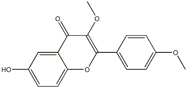 2-(4-Methoxyphenyl)-6-hydroxy-3-methoxy-4H-1-benzopyran-4-one,,结构式