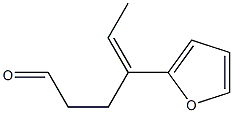 4-(2-フラニル)-4-ヘキセン-1-アール 化学構造式