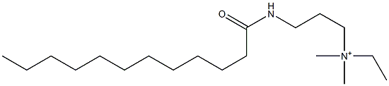 N-Ethyl-N,N-dimethyl-3-[(1-oxododecyl)amino]1-propanaminium 结构式