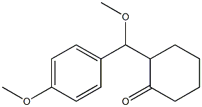 2-[Methoxy(4-methoxyphenyl)methyl]cyclohexanone Structure