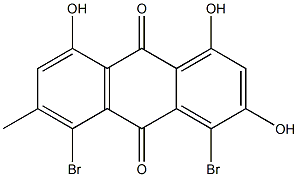 1,3,8-Trihydroxy-4,5-dibromo-6-methyl-anthracene-9,10-dione Structure
