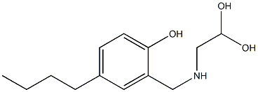 2-[(2,2-Dihydroxyethyl)aminomethyl]-4-butylphenol,,结构式