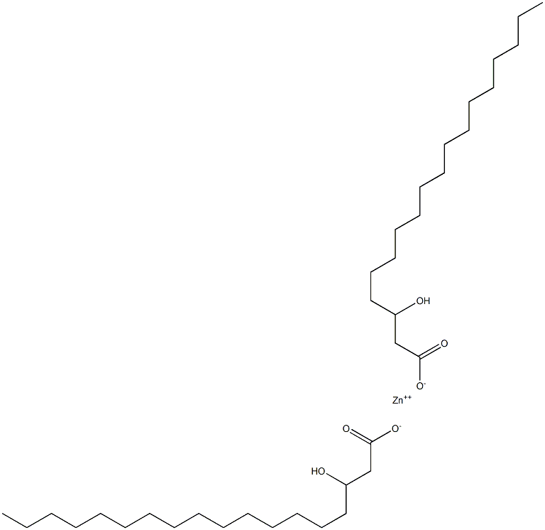 Bis(3-hydroxyoctadecanoic acid)zinc salt 结构式