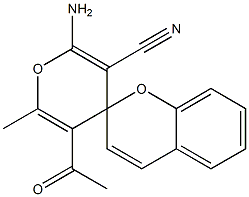  2'-Amino-5'-acetyl-6'-methylspiro[2H-1-benzopyran-2,4'-[4H]pyran]-3'-carbonitrile