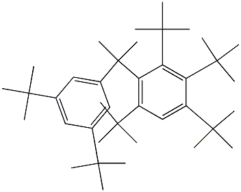 2-(2,3,4,6-Tetra-tert-butylphenyl)-2-(3,5-di-tert-butylphenyl)propane Struktur