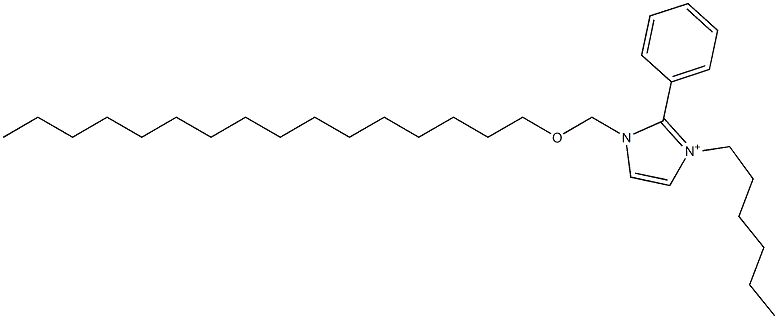 3-Hexyl-2-phenyl-1-[(hexadecyloxy)methyl]-1H-imidazol-3-ium Structure