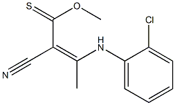 2-Cyano-3-(2-chlorophenylamino)-3-methylthioacrylic acid methyl ester Structure