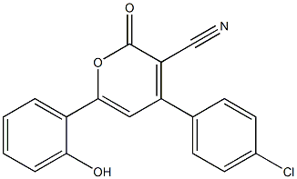 6-(2-Hydroxyphenyl)-4-(4-chlorophenyl)-2-oxo-2H-pyran-3-carbonitrile Structure