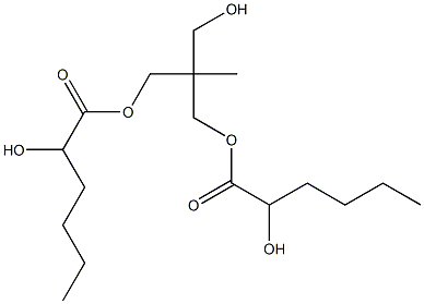 Bis(2-hydroxyhexanoic acid)2-(hydroxymethyl)-2-methyl-1,3-propanediyl ester Struktur