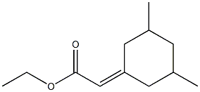 3,5-ジメチルシクロヘキシリデン酢酸エチル 化学構造式