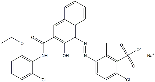 2-Chloro-6-methyl-5-[[3-[[(2-chloro-6-ethoxyphenyl)amino]carbonyl]-2-hydroxy-1-naphtyl]azo]benzenesulfonic acid sodium salt|