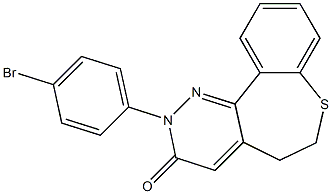 2-(4-Bromophenyl)-5,6-dihydro[1]benzothiepino[5,4-c]pyridazin-3(2H)-one Struktur