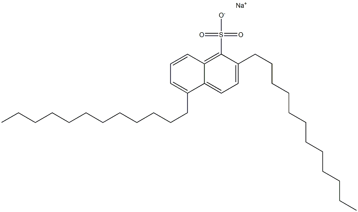 2,5-Didodecyl-1-naphthalenesulfonic acid sodium salt Structure