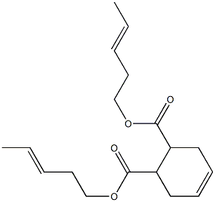 4-Cyclohexene-1,2-dicarboxylic acid bis(3-pentenyl) ester Structure