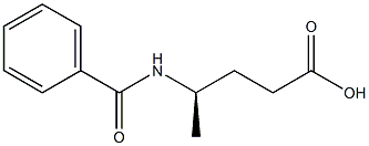 [R,(+)]-4-ベンゾイルアミノ吉草酸 化学構造式