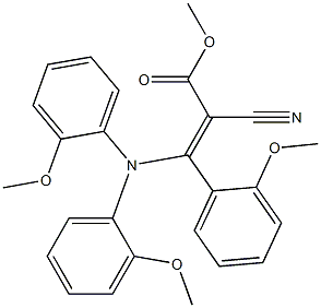 2-Cyano-3-bis(2-methoxyphenyl)amino-3-(2-methoxyphenyl)acrylic acid methyl ester|