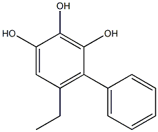 5-Ethyl-4-phenylbenzene-1,2,3-triol,,结构式