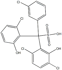 (3-Chlorophenyl)(2-chloro-6-hydroxyphenyl)(2,5-dichloro-6-hydroxyphenyl)methanesulfonic acid