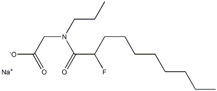 N-(2-Fluorodecanoyl)-N-propylglycine sodium salt Struktur