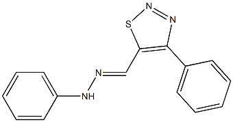 4-(Phenyl)-5-(2-phenylhydrazonomethyl)-1,2,3-thiadiazole,,结构式