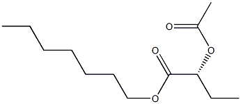 [R,(+)]-2-Acetyloxybutyric acid heptyl ester Struktur