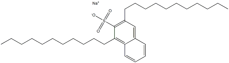 1,3-ジウンデシル-2-ナフタレンスルホン酸ナトリウム 化学構造式