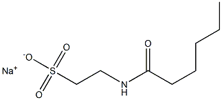 2-Hexanoylaminoethanesulfonic acid sodium salt Structure