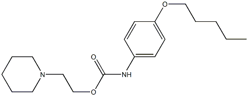 1-[2-[[(4-(Pentyloxy)phenyl)amino]carbonyloxy]ethyl]piperidine Structure