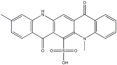 5,7,12,14-Tetrahydro-5,10-dimethyl-7,14-dioxoquino[2,3-b]acridine-6-sulfonic acid Struktur