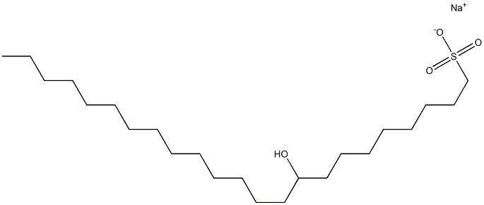 9-Hydroxytricosane-1-sulfonic acid sodium salt Structure