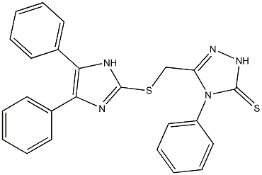 5-[[(4,5-Diphenyl-1H-imidazol-2-yl)thio]methyl]-4-phenyl-4H-1,2,4-triazole-3(2H)-thione|