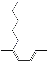 (2E,4Z)-5-Methyl-2,4-decadiene,,结构式