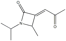 (E)-3-(2-Oxopropylidene)-4-methyl-1-(isopropyl)azetidin-2-one Structure