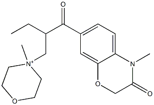 4-[2-[(3,4-Dihydro-4-methyl-3-oxo-2H-1,4-benzoxazin)-7-ylcarbonyl]butyl]-4-methylmorpholinium,,结构式