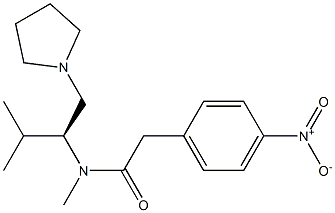 2-(4-Nitrophenyl)-N-methyl-N-[(S)-2-methyl-1-(1-pyrrolidinylmethyl)propyl]acetamide Structure