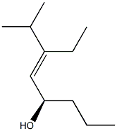 (4R,5E)-6-Ethyl-7-methyl-5-octen-4-ol Struktur