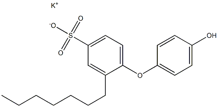 4'-Hydroxy-2-heptyl[oxybisbenzene]-4-sulfonic acid potassium salt 结构式