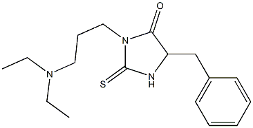 5-Benzyl-3-(3-diethylaminopropyl)-2-thioxoimidazolidin-4-one Struktur