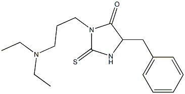 5-ベンジル-3-(3-ジエチルアミノプロピル)-2-チオキソイミダゾリジン-4-オン 化学構造式