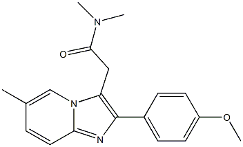 N,N-Dimethyl-2-(4-methoxyphenyl)-6-methylimidazo[1,2-a]pyridine-3-acetamide Structure