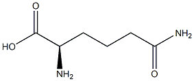 [R,(-)]-2-Amino-5-carbamoylvaleric acid Structure