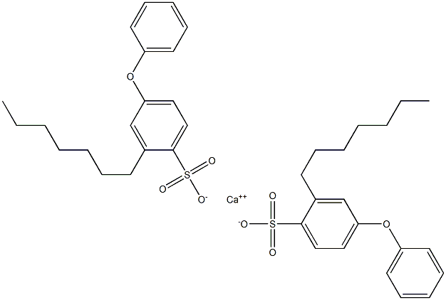 Bis(2-heptyl-4-phenoxybenzenesulfonic acid)calcium salt 结构式