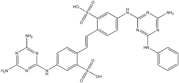 4-(4-Amino-6-anilino-1,3,5-triazin-2-ylamino)-4'-(4,6-diamino-1,3,5-triazin-2-ylamino)-2,2'-stilbenedisulfonic acid