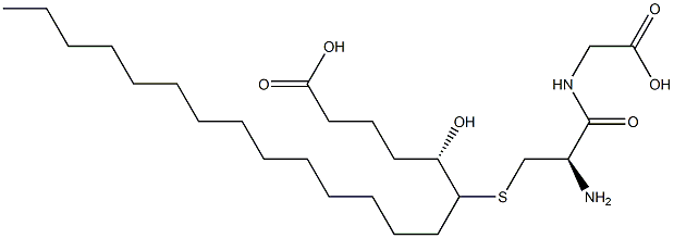 N-[S-[(R)-1-[(1S)-4-Carboxy-1-hydroxybutyl]pentadecyl]-L-cysteinyl]glycine 结构式