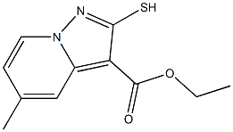 2-Mercapto-5-methylpyrazolo[1,5-a]pyridine-3-carboxylic acid ethyl ester,,结构式