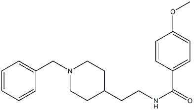 4-メトキシ-N-[2-(1-ベンジルピペリジン-4-イル)エチル]ベンズアミド 化学構造式