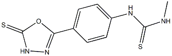 1-Methyl-3-[4-[(5-thioxo-4,5-dihydro-1,3,4-oxadiazol)-2-yl]phenyl]thiourea 结构式