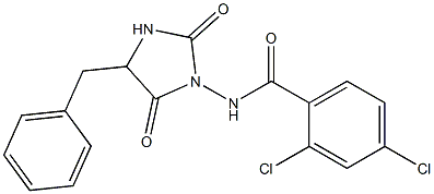 3-(2,4-Dichlorobenzoylamino)-5-benzylimidazolidine-2,4-dione,,结构式