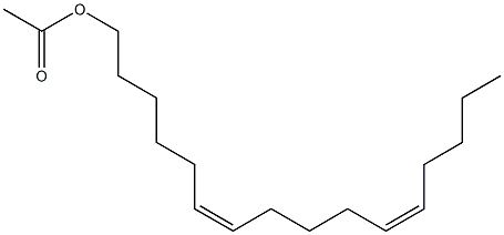 Acetic acid [(6Z,11Z)-6,11-hexadecadienyl] ester,,结构式