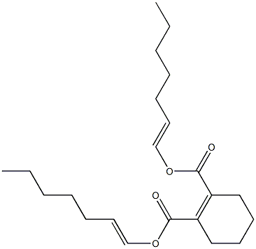 1-Cyclohexene-1,2-dicarboxylic acid bis(1-heptenyl) ester 结构式